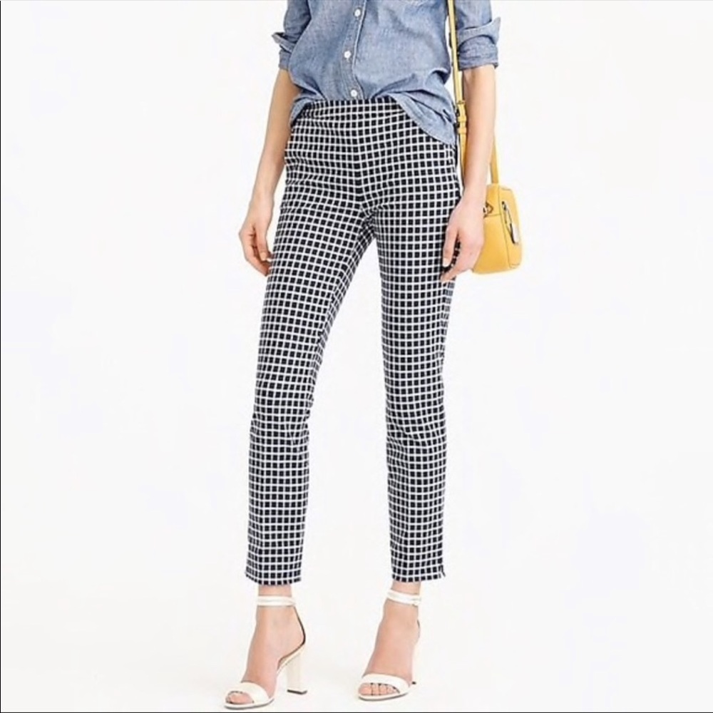 J Crew Martie Pant in Windowpane Print